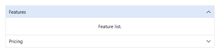 Accordion accent — light theme