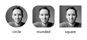 Avatar shapes — light theme