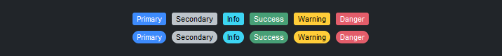 Badge accent colors — dark theme