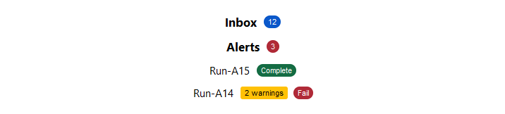 Badge in context — light theme