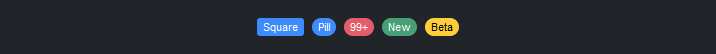 Badge — dark theme