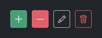 Button icon-only — dark theme