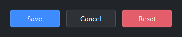 Button uniform width — dark theme