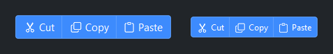 ButtonGroup compact density — dark theme