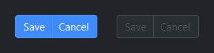 ButtonGroup disabled — dark theme