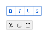 ButtonGroup icon-only — light theme