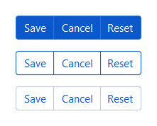ButtonGroup style variants — light theme