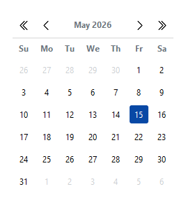 Calendar — light theme