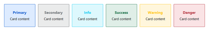 Card accent borders — light theme