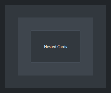 Card nested — dark theme