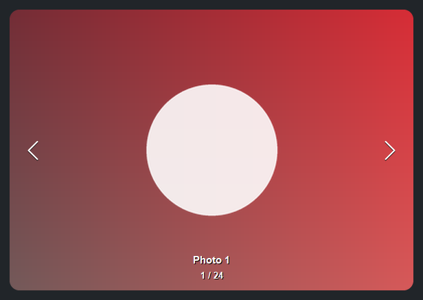 Carousel with many slides — count indicator, dark theme