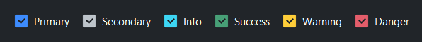 Checkbox accent colors — dark theme