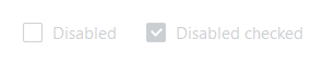 Checkbox disabled — light theme