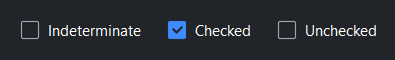 Checkbox — dark theme