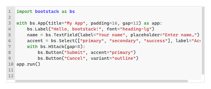 CodeEditor — light theme