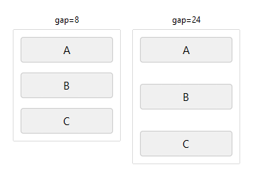 Column gap — light theme
