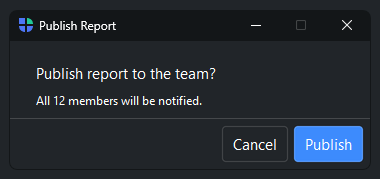 Dialog — dark theme