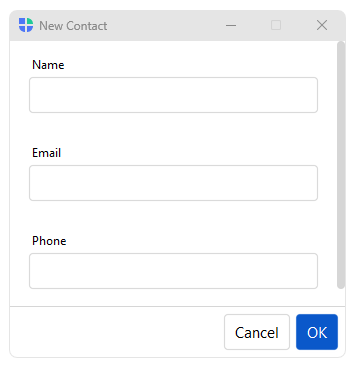 FormDialog — light theme