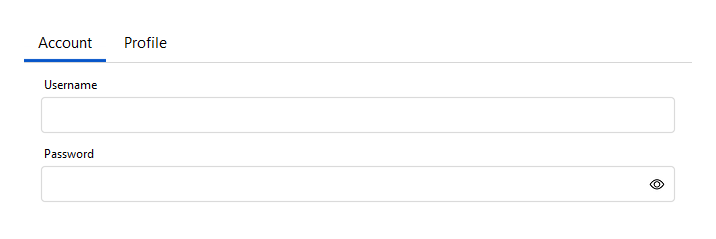 Form tabbed layout — light theme