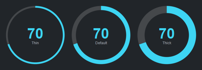 Gauge arc thickness — dark theme