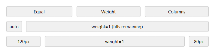 Grid column weights — light theme