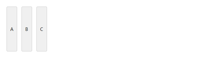 Buttons stretched to fill the row height — light theme