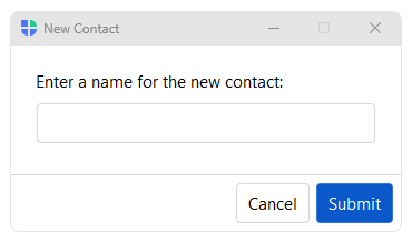 Input Dialogs — text input dialog, light theme