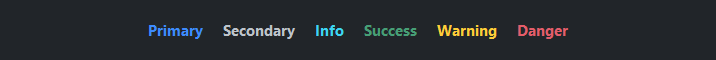 Label accent colors — dark theme