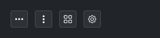 MenuButton icon-only — dark theme