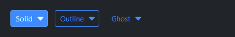 MenuButton variants — dark theme