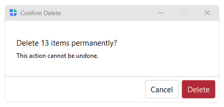 Message Dialogs — confirm dialog, light theme