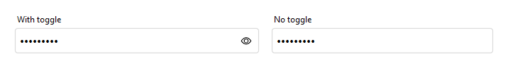 PasswordField visibility toggle — light theme