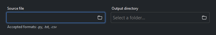 PathField — dark theme