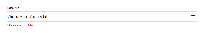 PathField validation — light theme