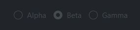 RadioGroup disabled — dark theme