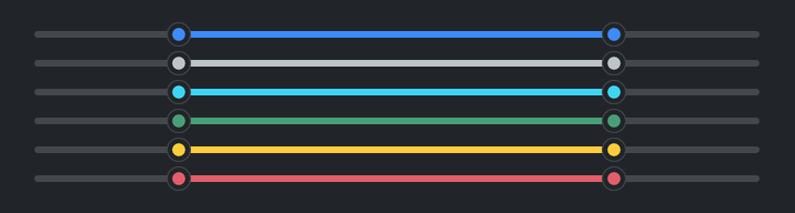 RangeSlider accent colors — dark theme