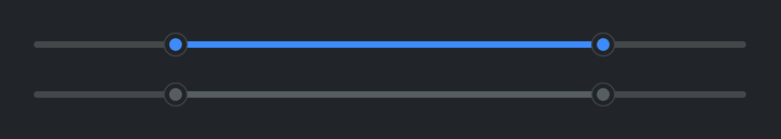 RangeSlider disabled — dark theme