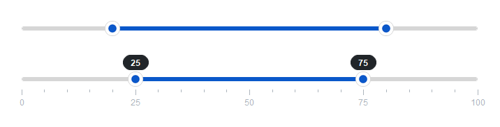 RangeSlider demo — light theme