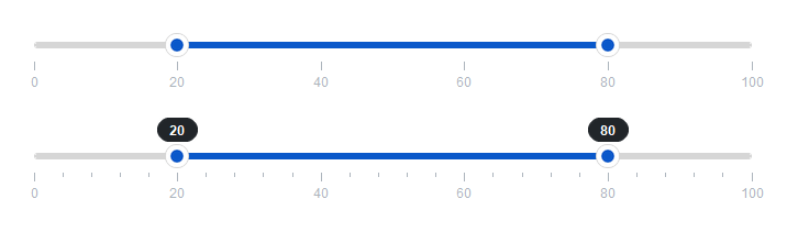 RangeSlider tick marks — light theme