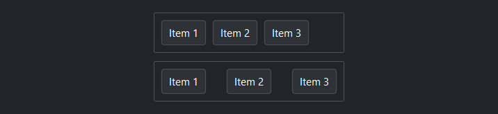 Row gap — dark theme