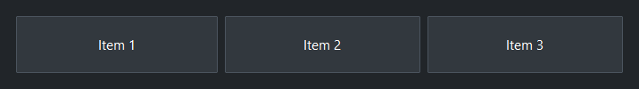 Row — dark theme