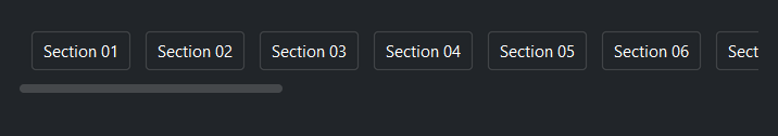 ScrollView horizontal — dark theme