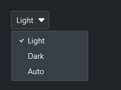 SelectButton — dark theme