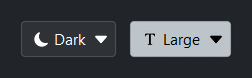 SelectButton with icon — dark theme