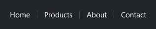 Separator vertical — dark theme