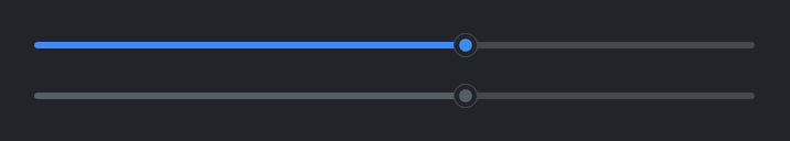 Slider disabled — dark theme