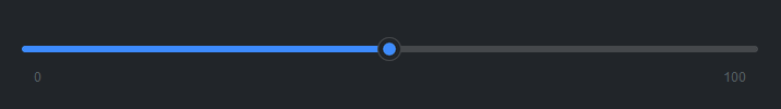 Slider min/max labels — dark theme