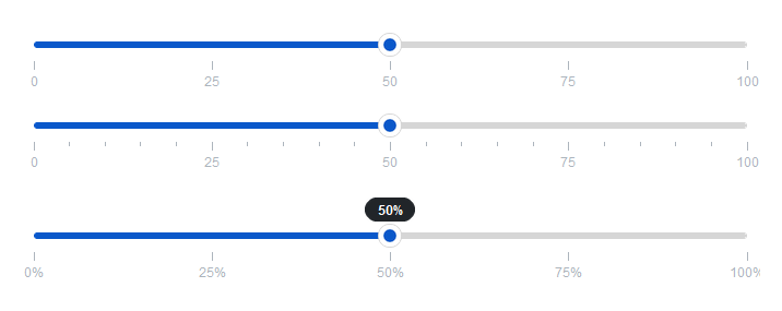 Slider tick marks — light theme