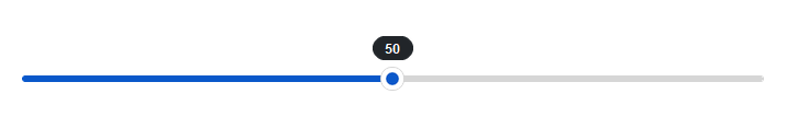 Slider value badge — light theme