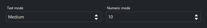 SpinnerField modes — dark theme